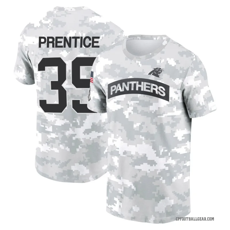 Kobe Prentice Youth Camo Carolina Panthers Arctic 2024 Salute to Service Performance T-Shirt