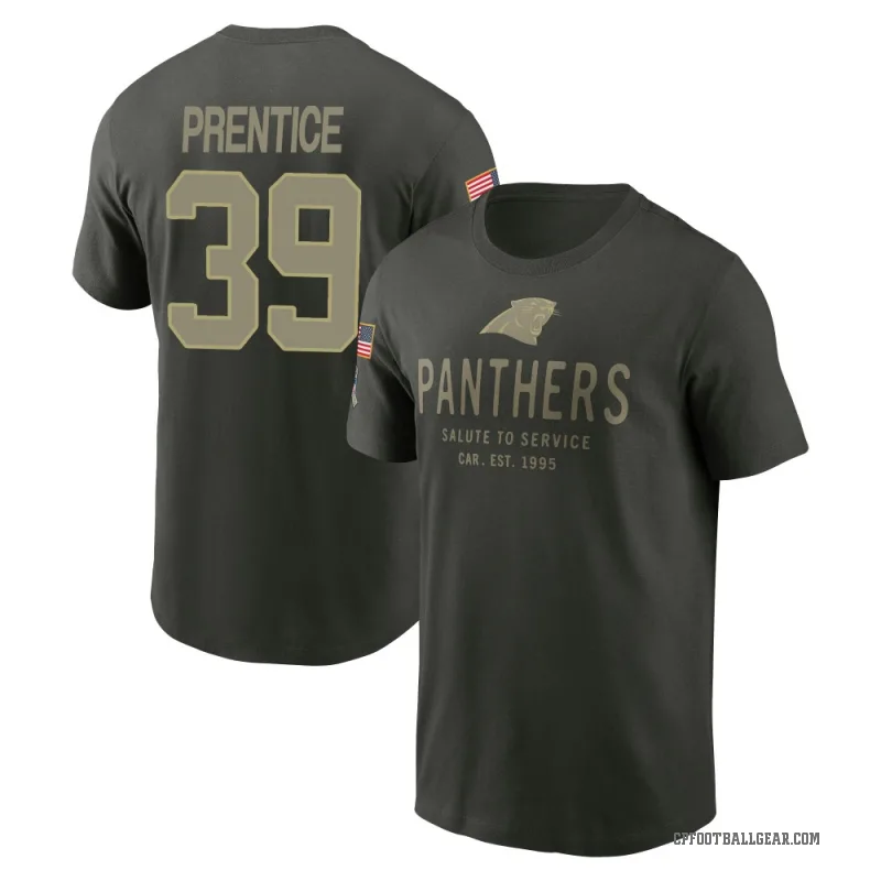 Kobe Prentice Youth Green Carolina Panthers Forest/ 2025 Salute to Service Sideline Primary Edge T-Shirt