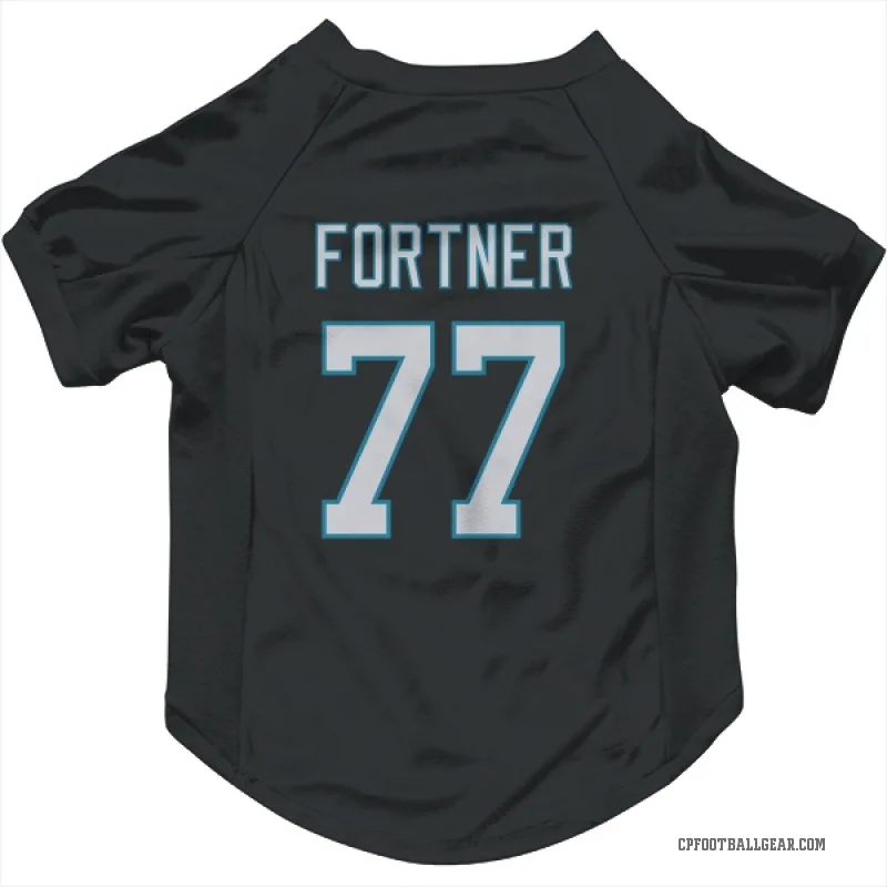 Luke Fortner  Black Carolina Panthers  Cat & Dog Pet Jersey