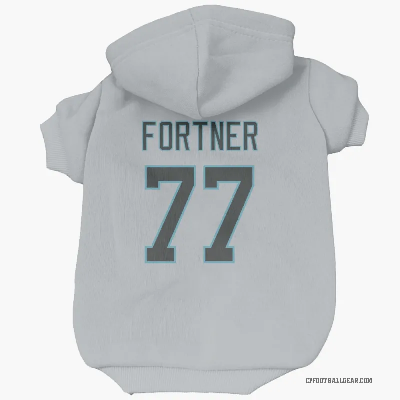 Luke Fortner  Carolina Panthers   Silver Cat & Dog Pet Hoodie