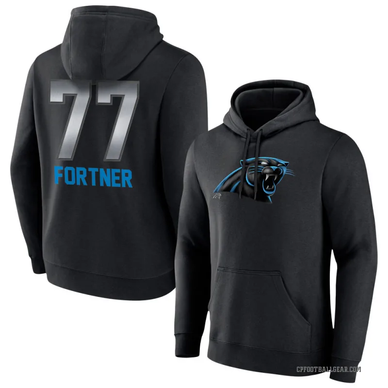 Luke Fortner Men's Black Carolina Panthers Midnight Mascot Pullover Hoodie