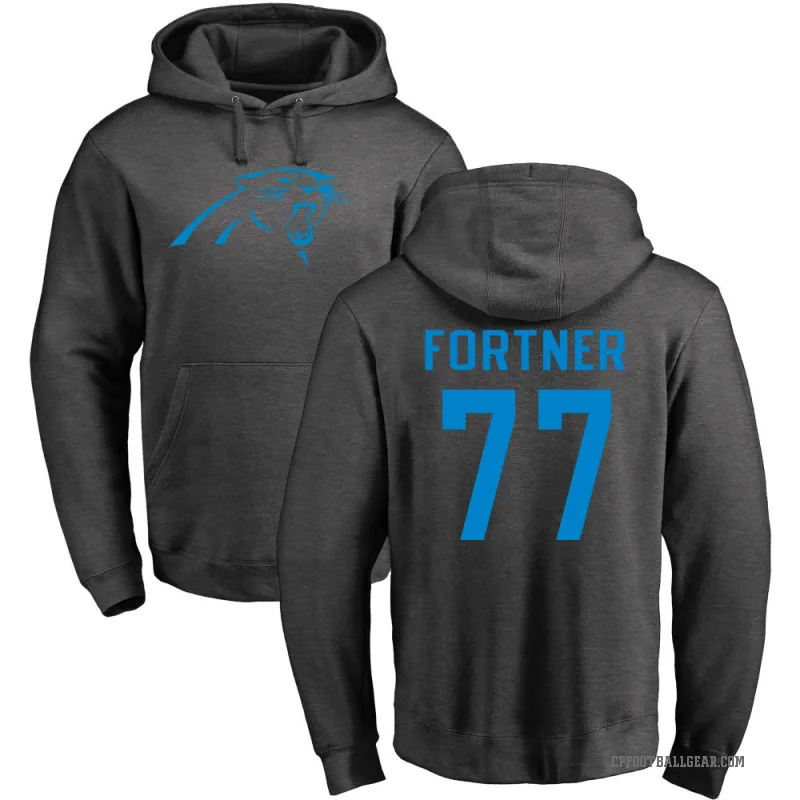 Luke Fortner Men's Carolina Panthers Pro Line by Branded Ash One Color Pullover Hoodie