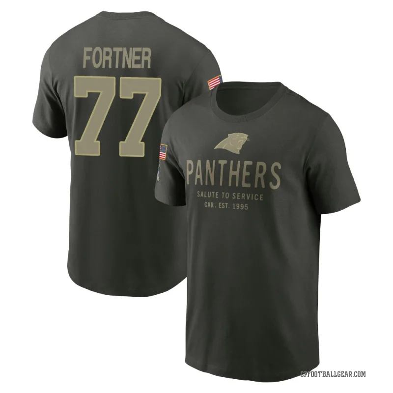 Luke Fortner Men's Green Carolina Panthers Forest/ 2025 Salute to Service Sideline Primary Edge T-Shirt