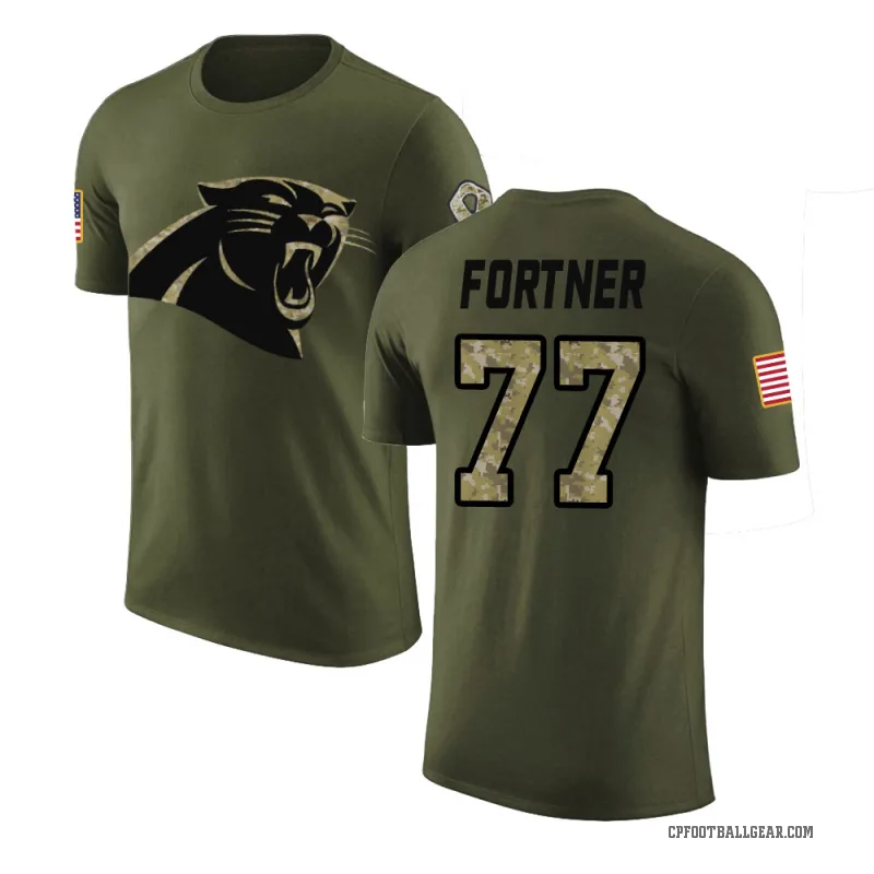 Luke Fortner Men's Olive Carolina Panthers Salute to Service T-Shirt