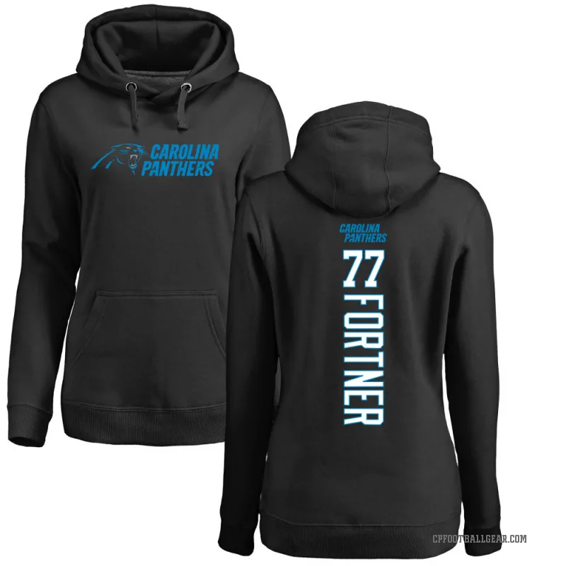 Luke Fortner Women's Black Carolina Panthers Pro Line Backer Pullover Hoodie