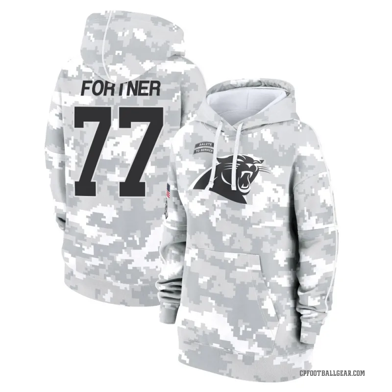 Luke Fortner Women's Camo Carolina Panthers Arctic 2024 Salute to Service Club Fleece Pullover Hoodie