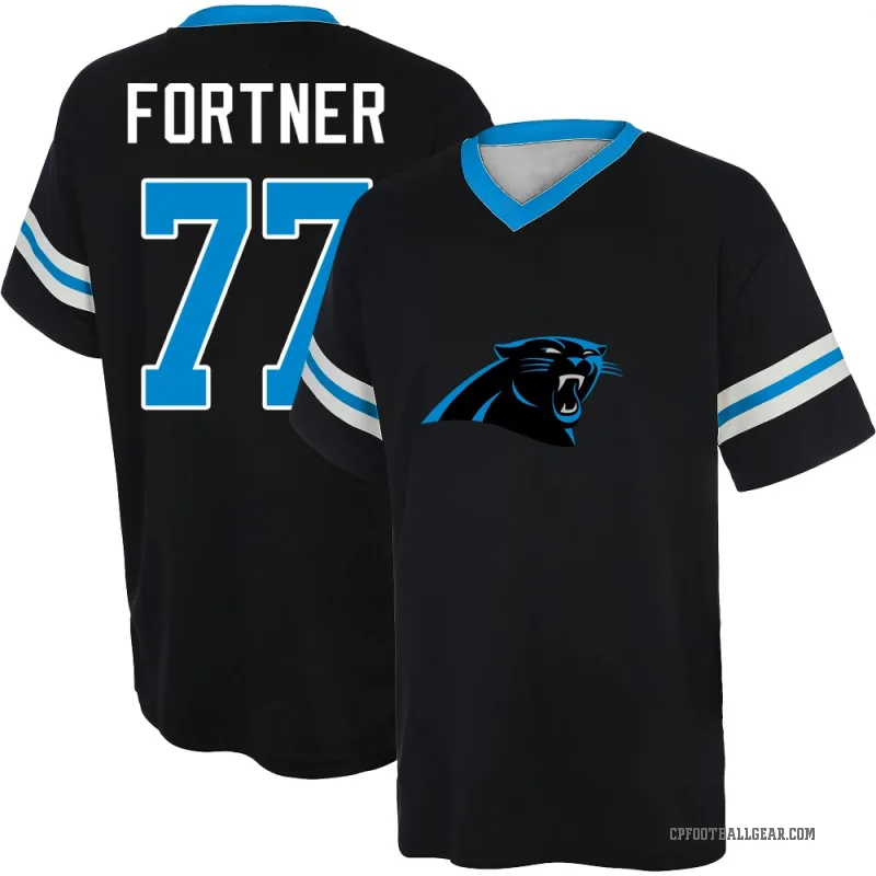 Luke Fortner Youth Black Carolina Panthers Game Day V-Neck T-Shirt