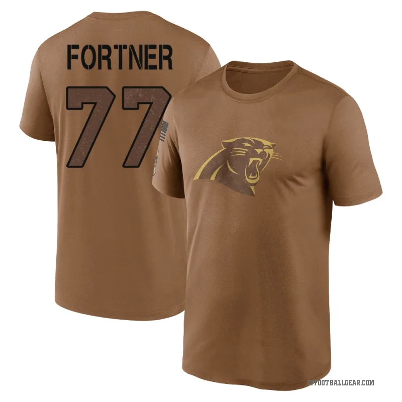 Luke Fortner Youth Brown Carolina Panthers 2023 Salute To Service Performance T-Shirt