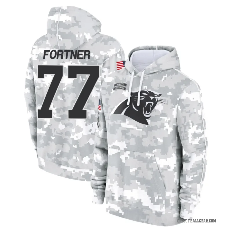 Luke Fortner Youth Camo Carolina Panthers Arctic 2024 Salute to Service Club Fleece Pullover Hoodie