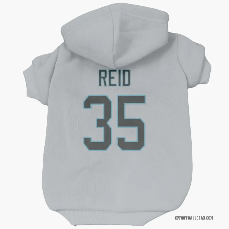 Michael Reid  Carolina Panthers   Silver Cat & Dog Pet Hoodie