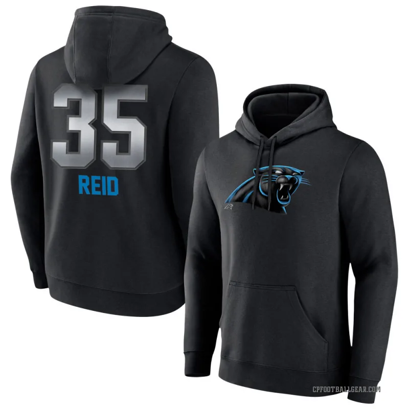 Michael Reid Men's Black Carolina Panthers Midnight Mascot Pullover Hoodie