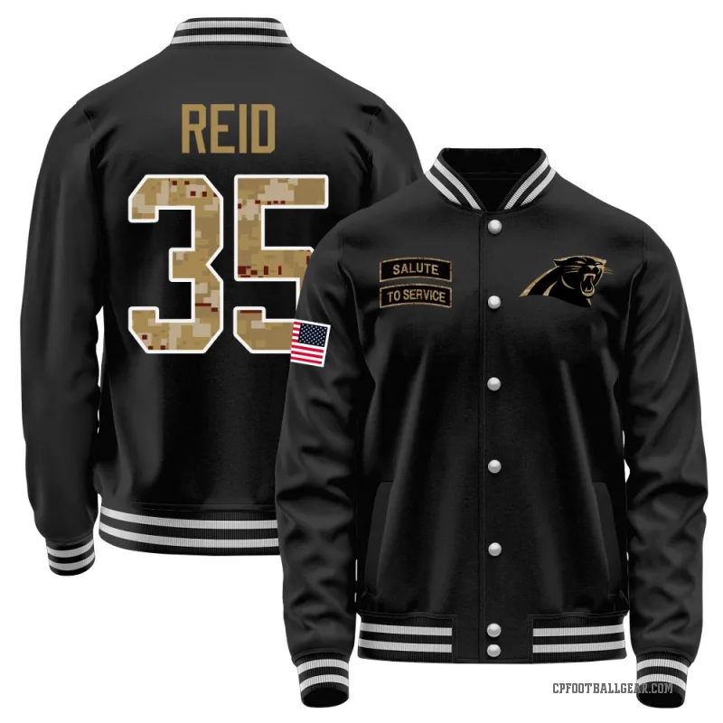 Michael Reid Men's Black Carolina Panthers Salute to Service Sideline Performance Jacket
