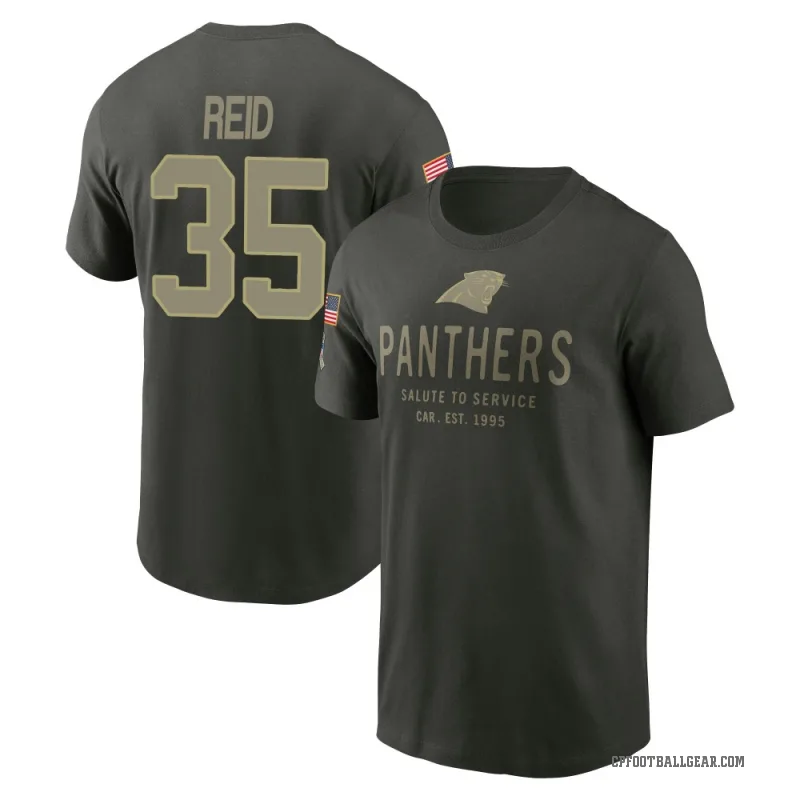 Michael Reid Men's Green Carolina Panthers Forest/ 2025 Salute to Service Sideline Primary Edge T-Shirt