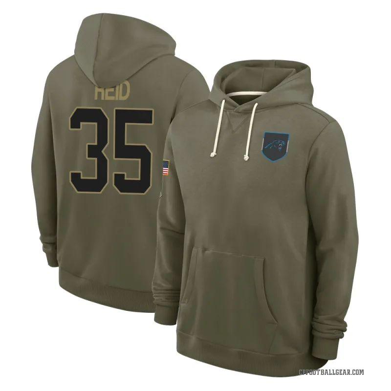 Michael Reid Men's Olive Carolina Panthers 2025 Salute to Service Hoodie