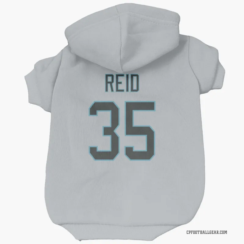 Michael Reid  White Carolina Panthers  Cat & Dog Pet Hoodie