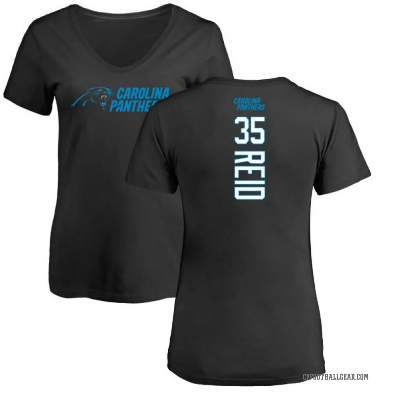 Michael Reid Women's Black Carolina Panthers Backer Slim Fit T-Shirt -