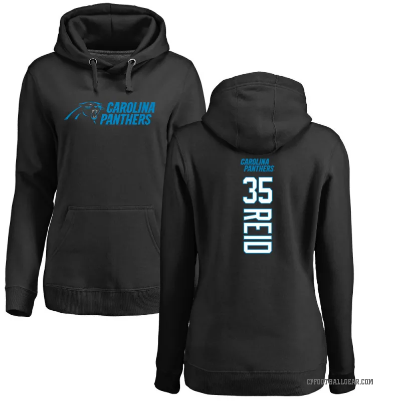 Michael Reid Women's Black Carolina Panthers Pro Line Backer Pullover Hoodie