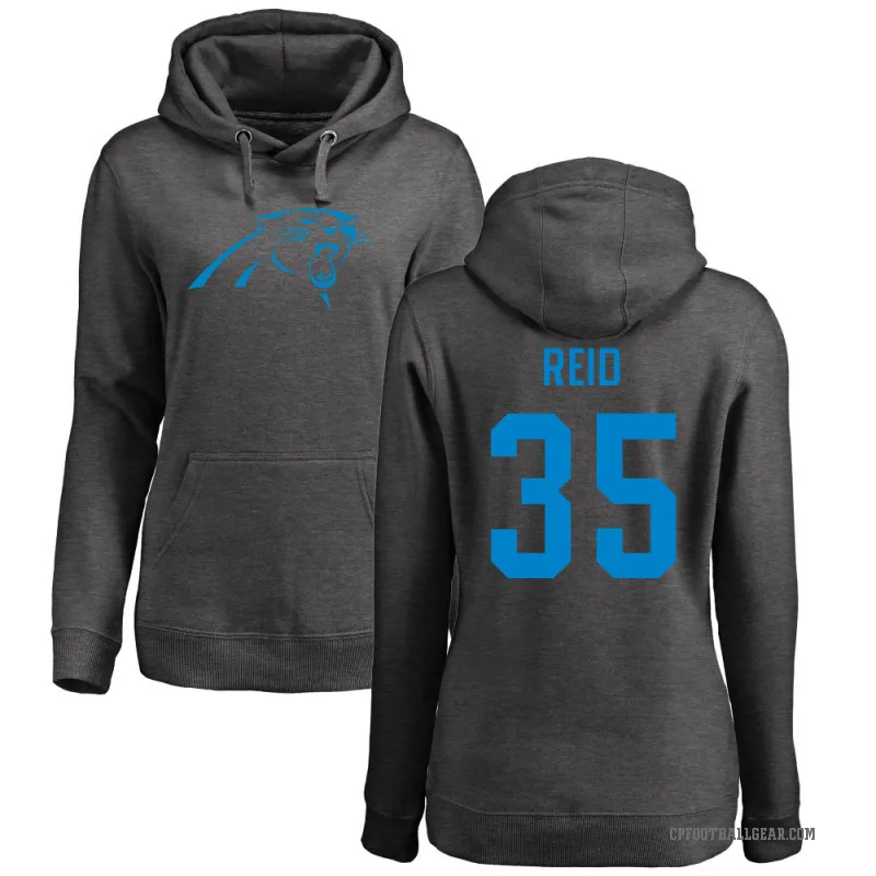 Michael Reid Women's Carolina Panthers Pro Line by Branded Ash One Color Pullover Hoodie