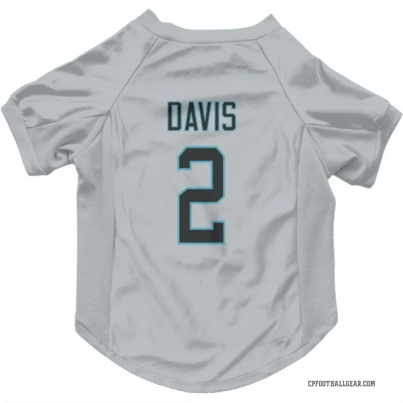 Miles Davis  Carolina Panthers   Silver Cat & Dog Pet Jersey