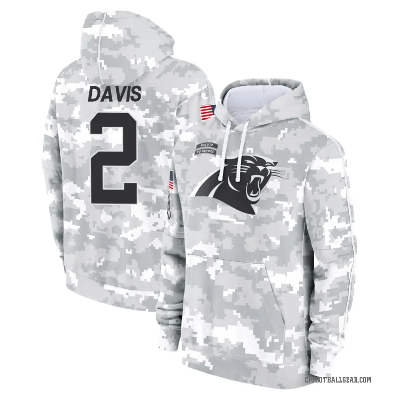 Miles Davis Men's Camo Carolina Panthers Arctic 2024 Salute to Service Club Fleece Pullover Hoodie