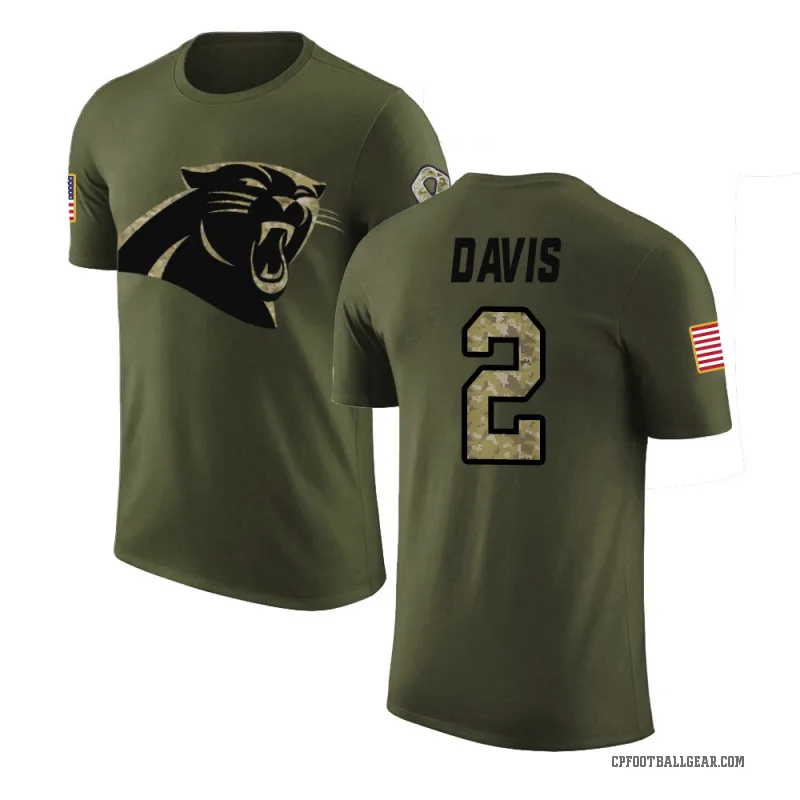 Miles Davis Men's Olive Carolina Panthers Salute to Service T-Shirt