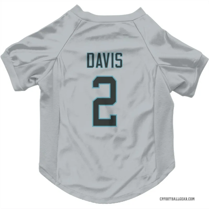 Miles Davis  White Carolina Panthers  Cat & Dog Pet Jersey