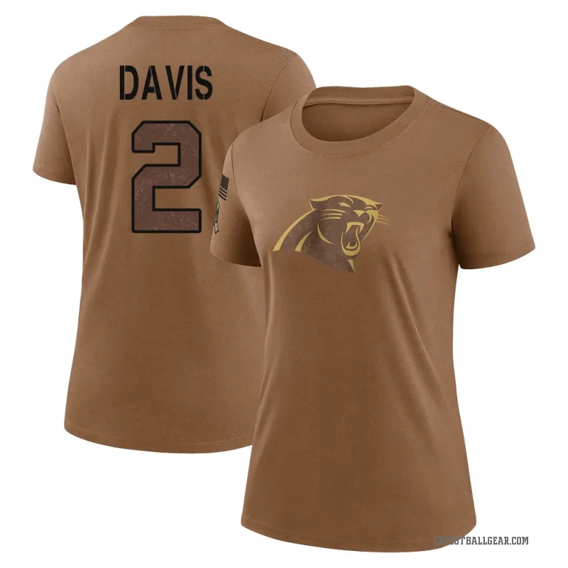 Miles Davis Women's Brown Carolina Panthers 2023 Salute To Service Performance T-Shirt