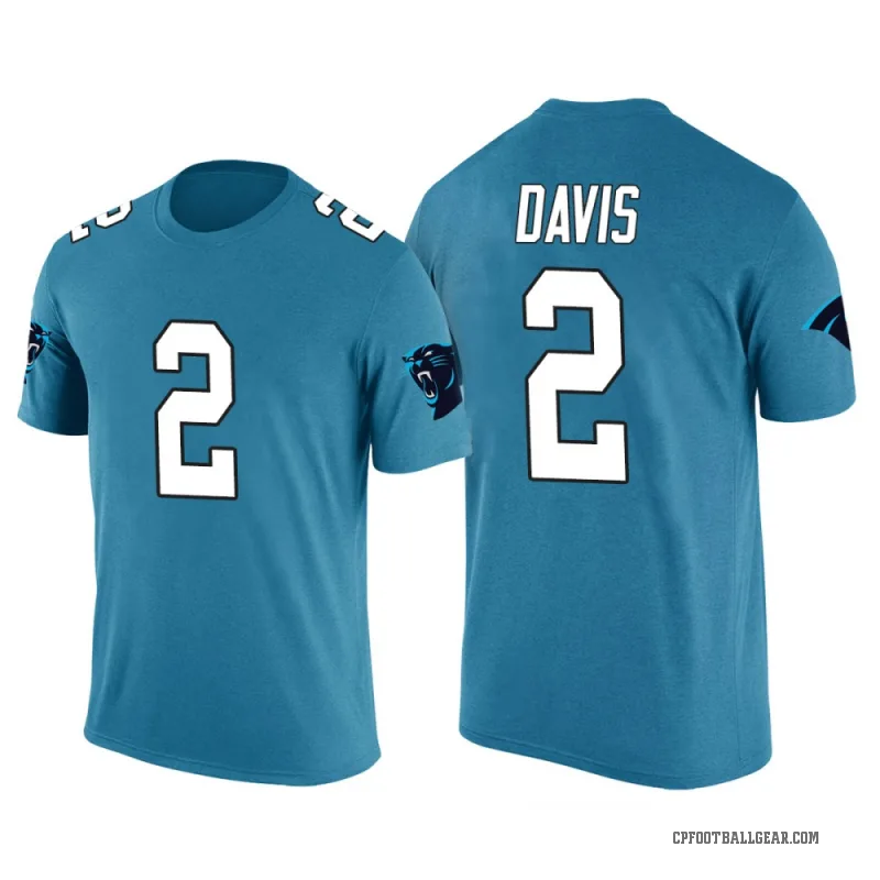 Miles Davis Youth Blue Carolina Panthers Color Rush T-Shirt