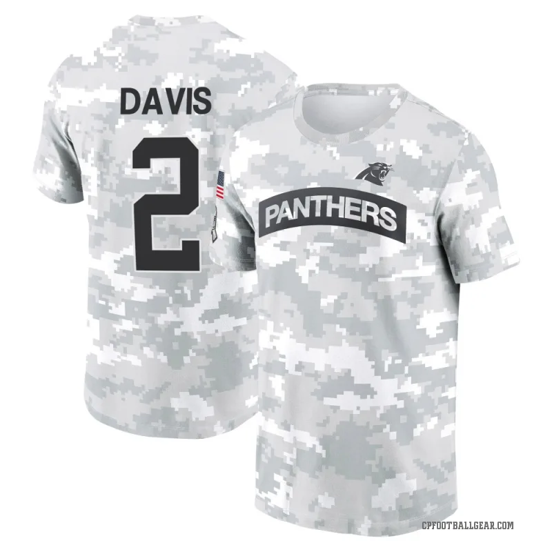 Miles Davis Youth Camo Carolina Panthers Arctic 2024 Salute to Service Performance T-Shirt