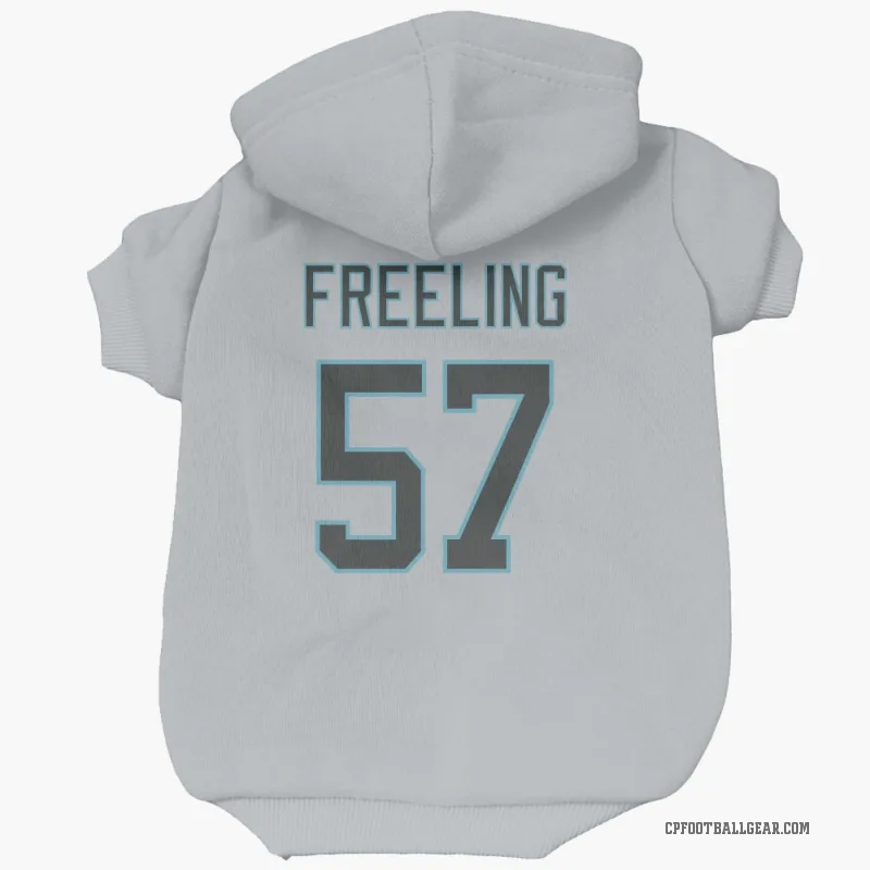 Monroe Freeling  Carolina Panthers   Silver Cat & Dog Pet Hoodie