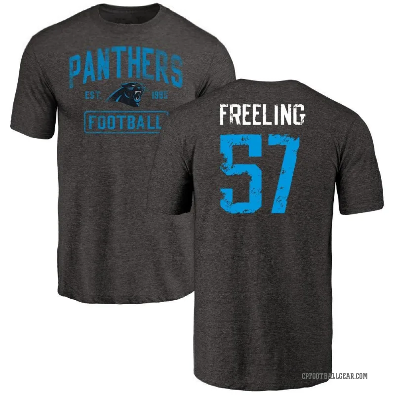 Monroe Freeling Men's Black Carolina Panthers Distressed T-Shirt