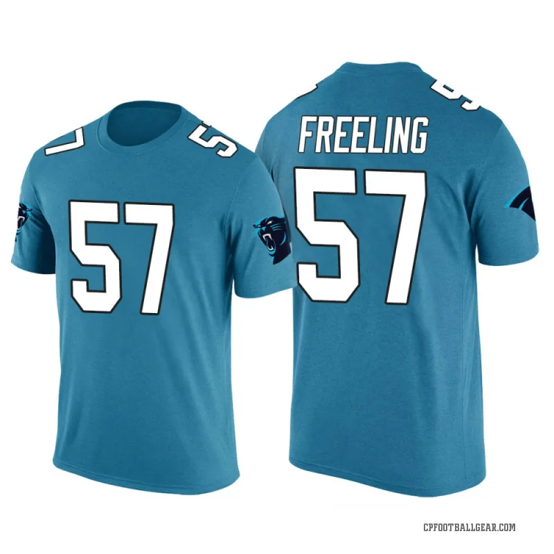 Monroe Freeling Men's Blue Carolina Panthers Color Rush T-Shirt