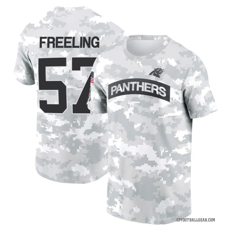 Monroe Freeling Men's Camo Carolina Panthers Arctic 2024 Salute to Service Performance T-Shirt
