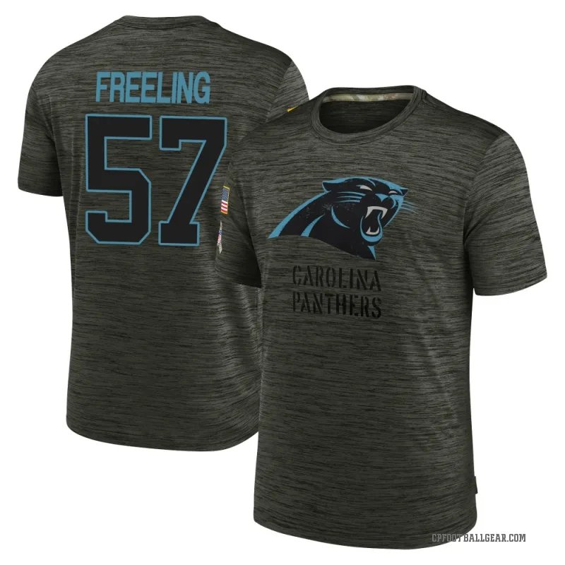 Monroe Freeling Men's Olive Carolina Panthers 2025 Salute to Service Velocity T-Shirt