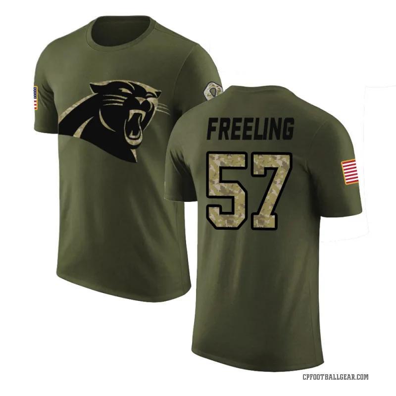 Monroe Freeling Men's Olive Carolina Panthers Salute to Service T-Shirt