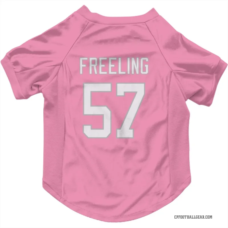 Monroe Freeling  Pink Carolina Panthers  Cat & Dog Pet Jersey
