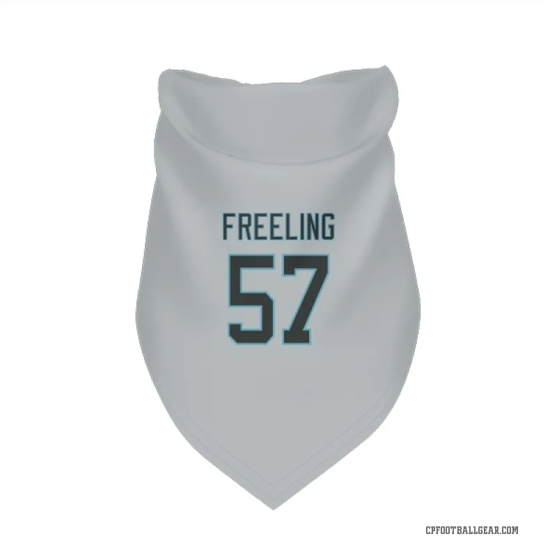 Monroe Freeling  White Carolina Panthers  Cat & Dog Pet Bandana