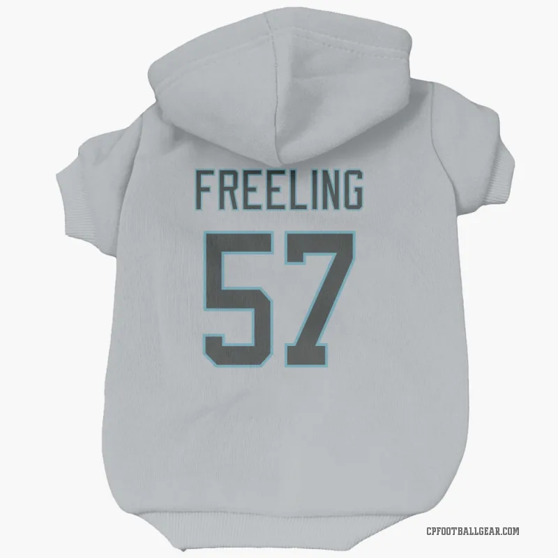 Monroe Freeling  White Carolina Panthers  Cat & Dog Pet Hoodie