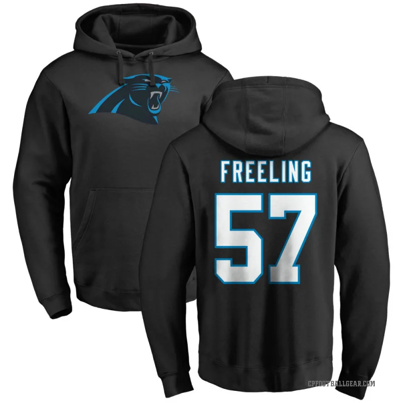 Monroe Freeling Youth Black Carolina Panthers Pro Line Logo Pullover Hoodie