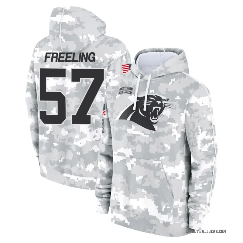 Monroe Freeling Youth Camo Carolina Panthers Arctic 2024 Salute to Service Club Fleece Pullover Hoodie
