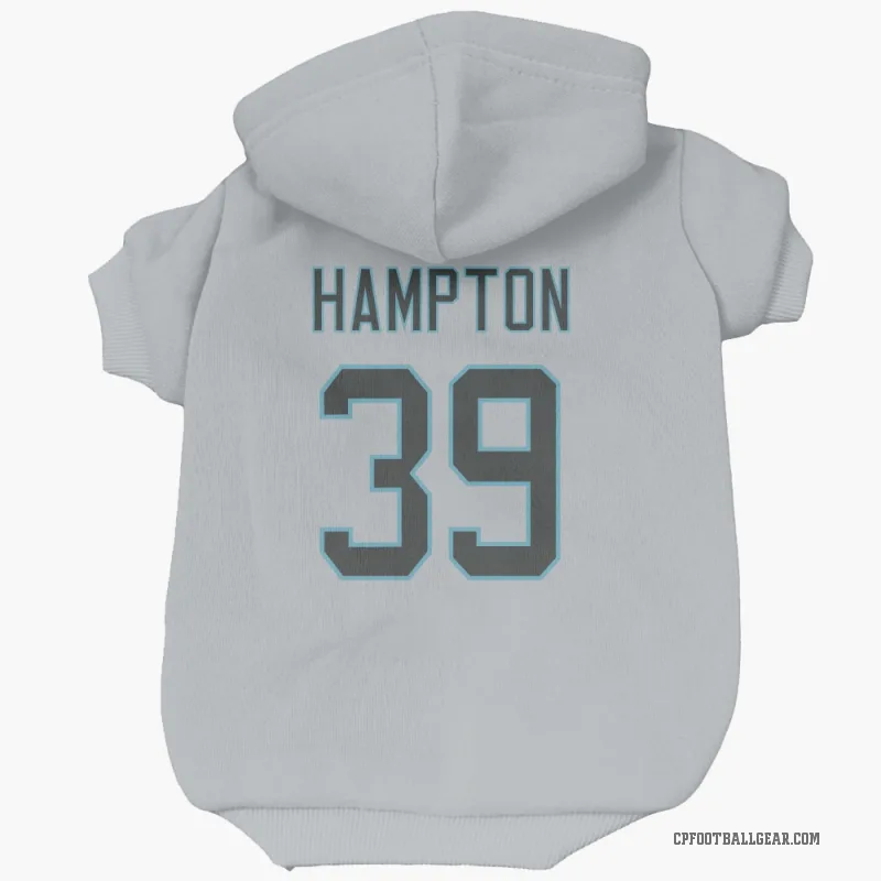 Nick Hampton  Carolina Panthers   Silver Cat & Dog Pet Hoodie