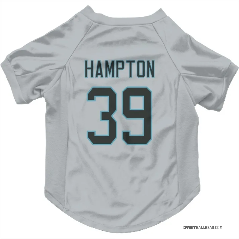 Nick Hampton  Carolina Panthers   Silver Cat & Dog Pet Jersey