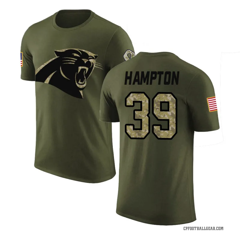Nick Hampton Men's Olive Carolina Panthers Salute to Service T-Shirt