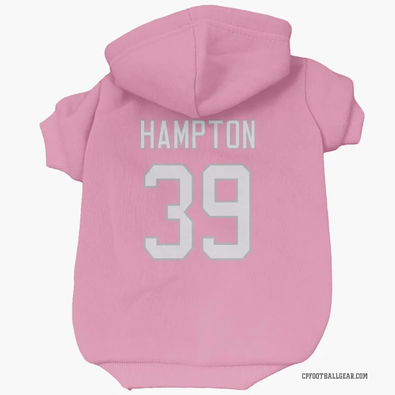 Nick Hampton  Pink Carolina Panthers  Cat & Dog Pet Hoodie