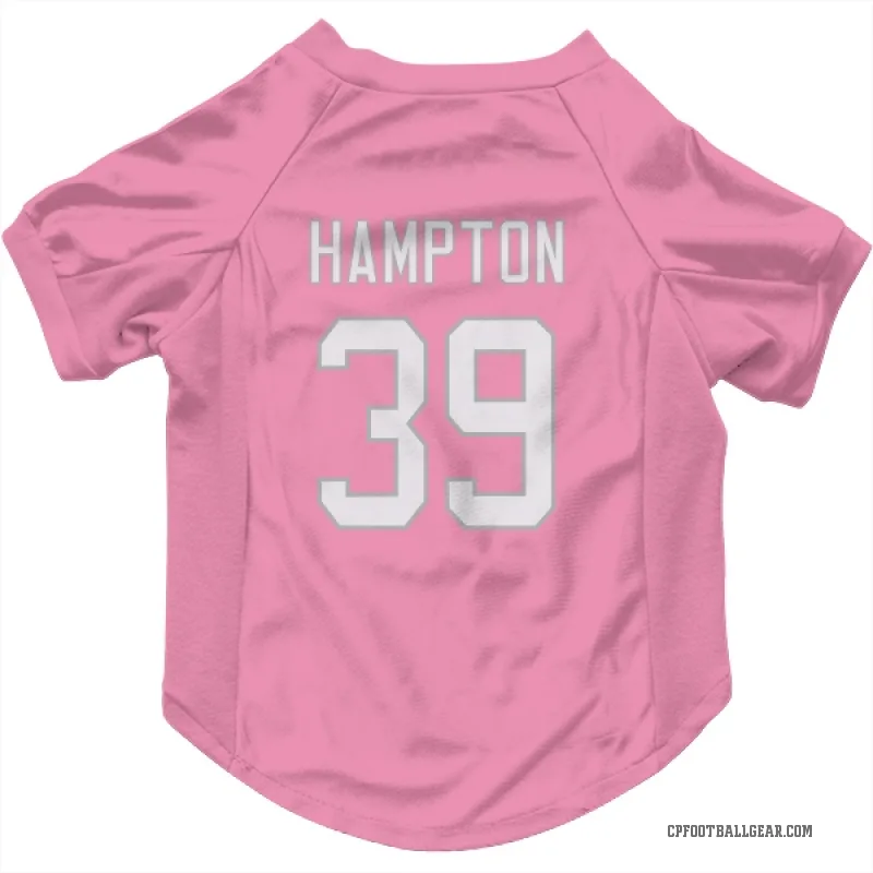 Nick Hampton  Pink Carolina Panthers  Cat & Dog Pet Jersey