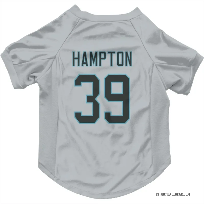 Nick Hampton  White Carolina Panthers  Cat & Dog Pet Jersey