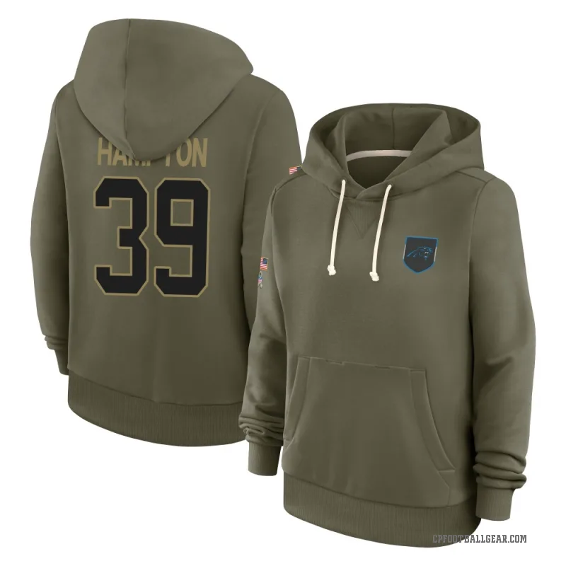 Nick Hampton Women's Olive Carolina Panthers 2025 Salute to Service Hoodie