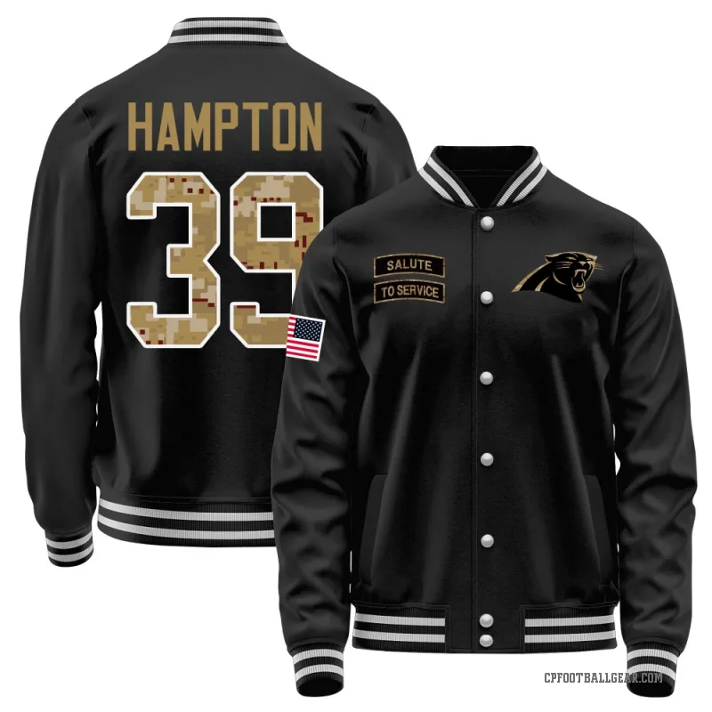 Nick Hampton Youth Black Carolina Panthers Salute to Service Sideline Performance Jacket
