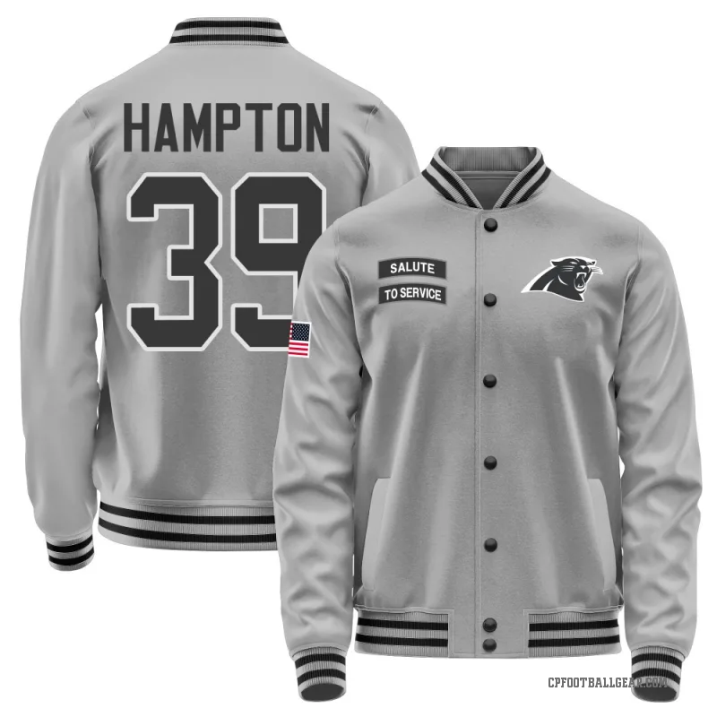 Nick Hampton Youth Gray Carolina Panthers Salute to Service Performance Jacket