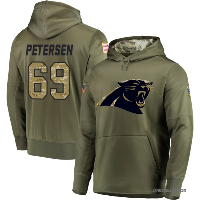 Parker Petersen Men's Olive Carolina Panthers Salute to Service Pullover Hoodie